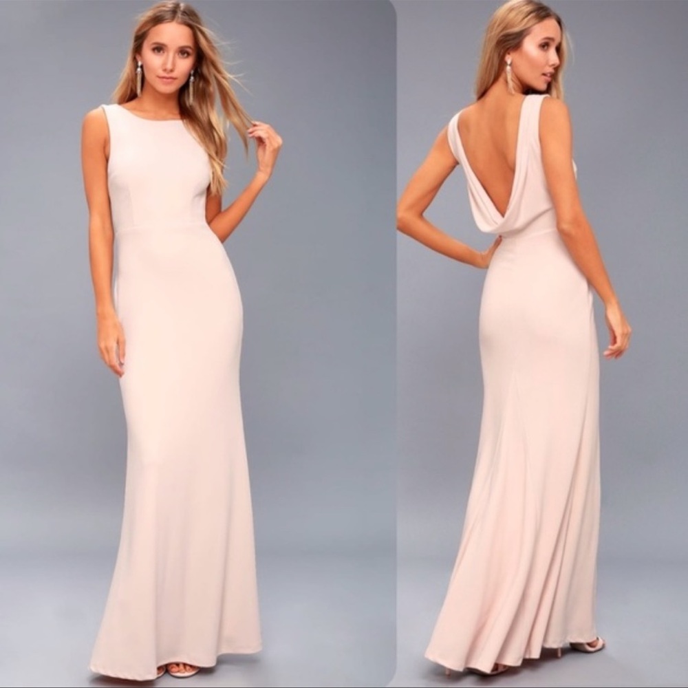 Call My Name Blush Pink Backless Maxi Dress Lulus. Never worn.